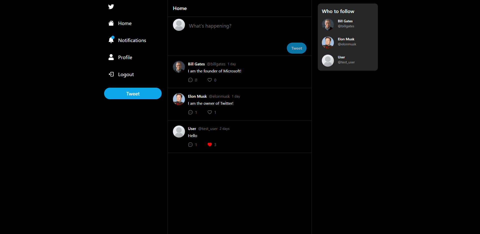 Twitter Clone